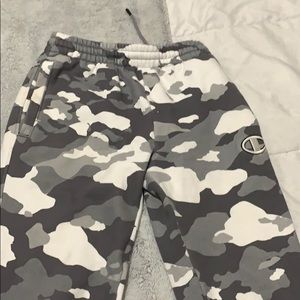Champion camp (grey and white) sweatpants